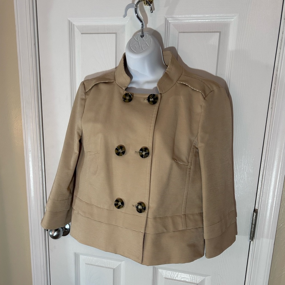 Tan Double-Breasted Jacket by Attention